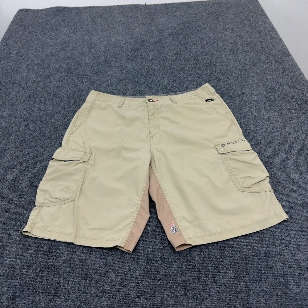 O'Neill Cargo Shorts Mens 34 Tan Khaki Ripstop X-Static XT2 Outdoor Gorpcore
